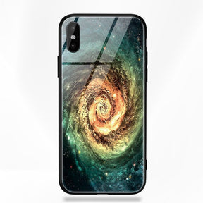 Artisome Star Deer Tempered Glass Case For iPhone X 7 8 6 6S Plus Soft Edge Skin Cover Shockproof Slim Case