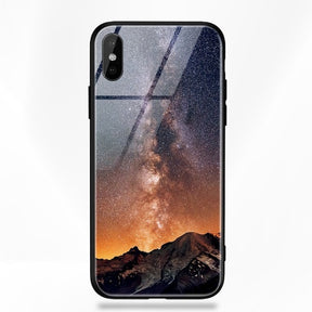 Artisome Star Deer Tempered Glass Case For iPhone X 7 8 6 6S Plus Soft Edge Skin Cover Shockproof Slim Case