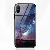 Artisome Star Deer Tempered Glass Case For iPhone X 7 8 6 6S Plus Soft Edge Skin Cover Shockproof Slim Case