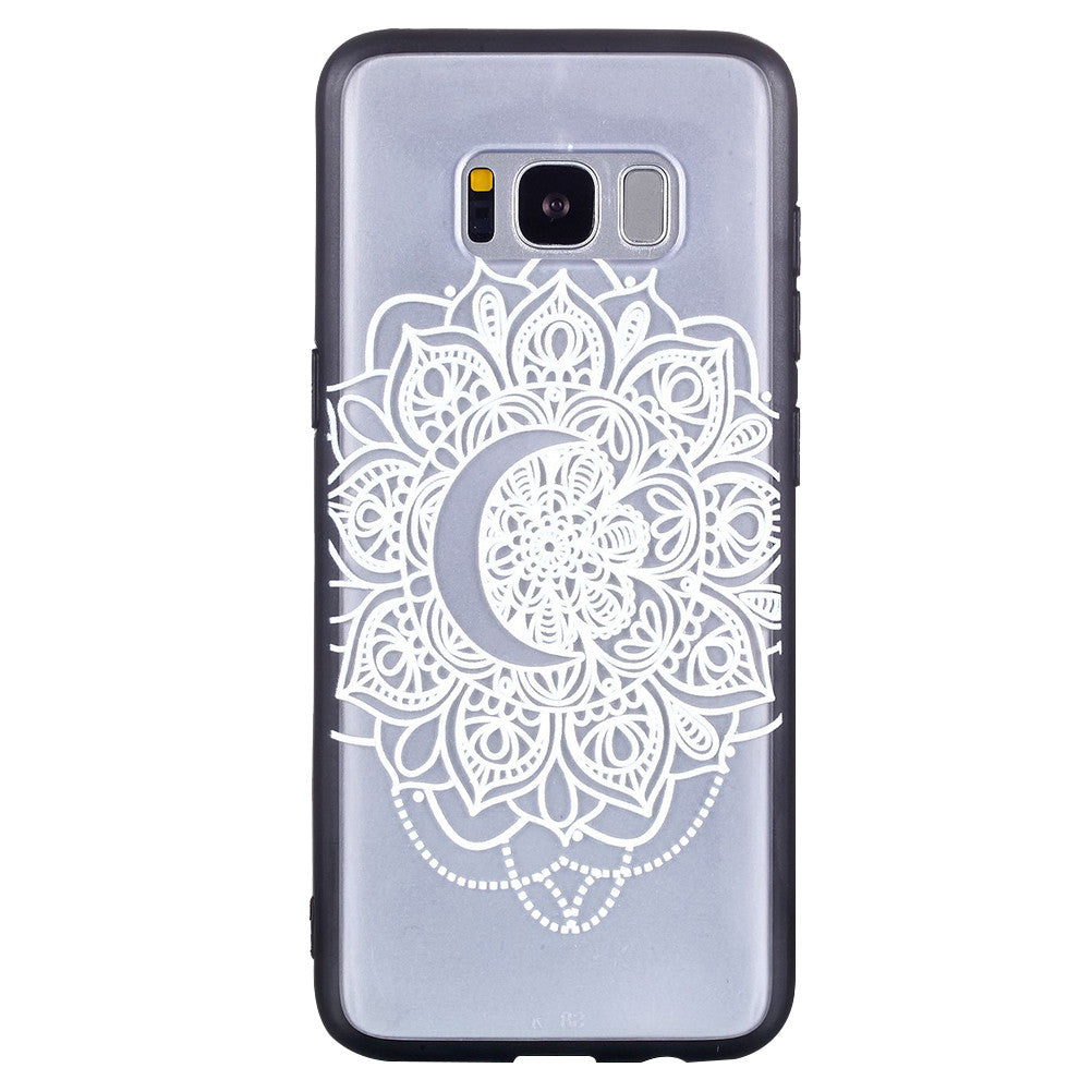 Lace Phone Case Soft TPU Case Embossment Varnish Design Drop-proof Phone Case Shell for Samsung